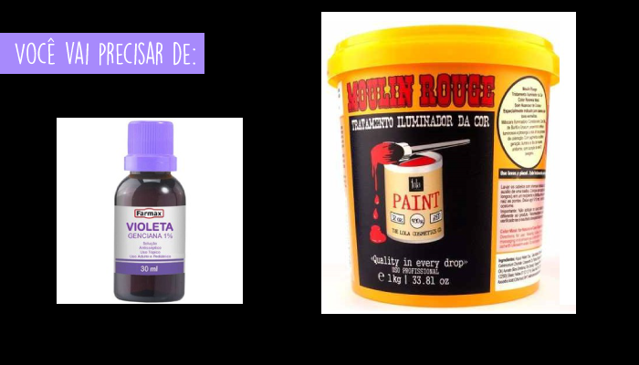 como pintar o cabelo com violeta genciana