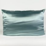 Fronha com ZIPPER Verde Agua de Cetim Anti Frizz - QUEEN SIZE 55X70