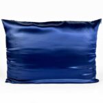 Fronha com ZIPPER Azul Marinho de Cetim Anti Frizz - QUEEN SIZE 55X70