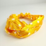 Turbante Poa Amarela de Cetim - Imagem 2