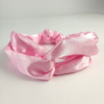 Turbante Rosa Bebé de Cetim - Imagem 2