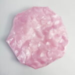 Touca de banho e umectação â€“ Impermeável e com forro de cetim - Rosa Bebe G - Imagem 7