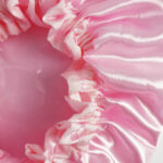 Touca de banho e umectação â€“ Impermeável e com forro de cetim - Rosa Bebe G - Imagem 8