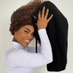 Toalha inteligente - 2 em 1 - algodão + microfibra - Preta - Imagem 3